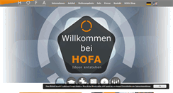 Desktop Screenshot of hofa.de